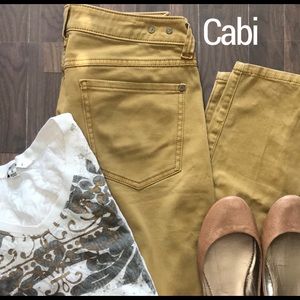 Cabi yellow-gold skinny jeans NUC sz 6
